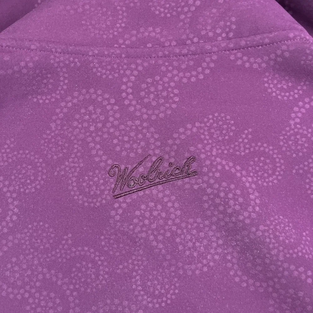 Woolrich Vest Womens‎ Large Purple Summit Soft Shell Full Zip Faux Fur Collar